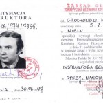 Marian Grochowski - Legitymacja Intruktora Rekreacji Ruchowej Narciarstwo